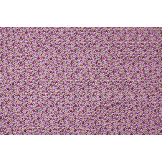 Children's Fabric (Jersey) - Birds Pink