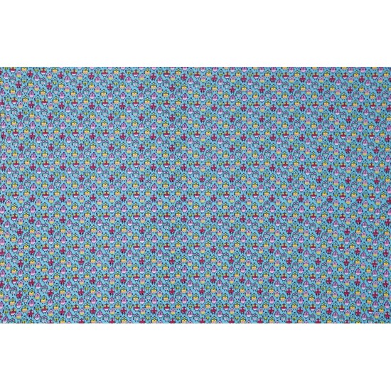 Children's Fabric (Jersey) - Birds Turquoise