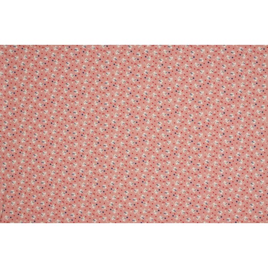Children's Fabric (Jersey) - Cat Salmon Pink