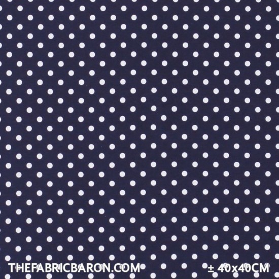 Jersey Dots 8mm - Navy White
