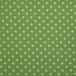 Jersey Punkte 8mm - Dunkel Lime / leichte Lime