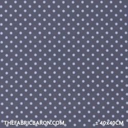 Jersey Dots 8mm - Gray / Light Blue