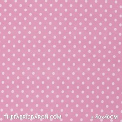 Jersey Dots 8mm - Pink White