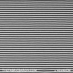 Jersey Stripes 5 mm  -  Black White