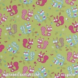 Children's Fabric (Jersey) - Squirrel Lime