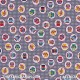 Children's Fabric (Jersey) - Owl On Gingham Grey Red