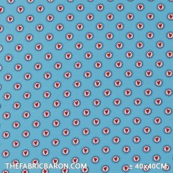 Children's Fabric (Jersey) - Printed Hearts Blue
