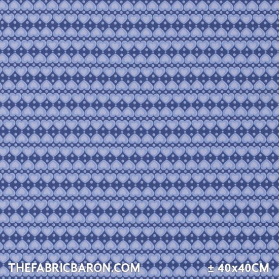 Tissu pour enfants (Jersey) - Coeurs avec Dot bleu clair