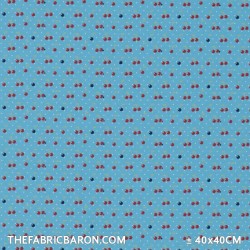 Children's Fabric (Jersey) - Cherry Aqua