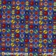Children's Fabric (Jersey) - Robots In Bulb Cobalt
