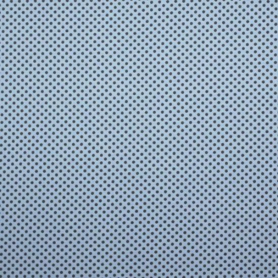 Jersey à pois 3mm - Gris / bleu clair