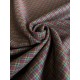 Checked Fabric Wool (100%) - Burgundy/Green/Camel