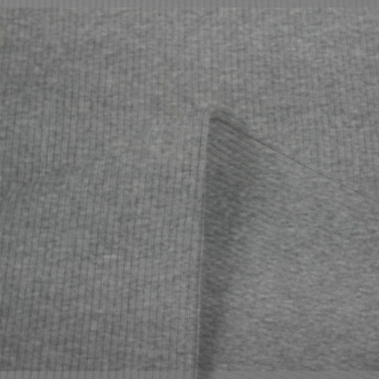 Tissu Bord-Côtes Jumbo - Corps à corps gris clair