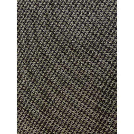 Pied De Poules Fabric - Olive Green/Black