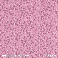 Cotton Printed - Flower With Pink Petrol