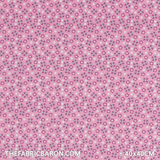 Coton Imprimé - Fleurs Fuchsia