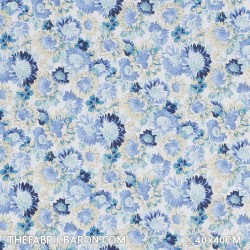 Cotton Printed - Dandelion Flower Blue