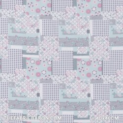 Cotton Printed - Patchwork Turquoise