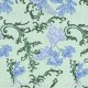 Cotton Printed - Plant Lime Blue