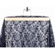 Lace Fabric - Flowers Navy (Stretch)