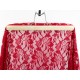 Lace Fabric - Flowers Warm Red (Stretch)