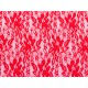 Lace Fabric - Flowers Red (Stretch)