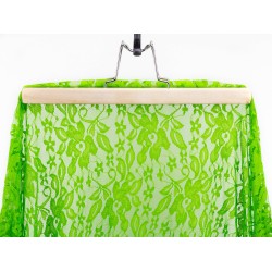 Lace Fabric - Flowers Lime (Stretch)