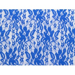 Lace Fabric - Flowers Cobalt (Stretch)