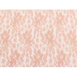 Lace Fabric - Flowers Old Pink (Stretch)