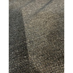 Tweed Stretch Fabric - Black - Beige