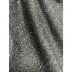Stretch Fabric Pinstripe - Grey-Blue