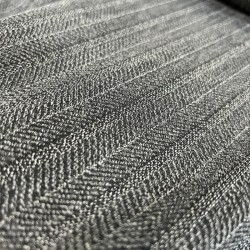 Herringbone Fabric Coarse - Anthracite Grey