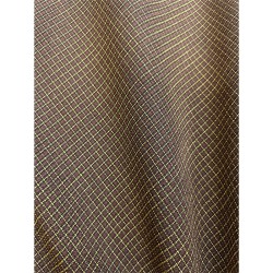 Bi-Stretch Checked Fabric - Oker/Brown
