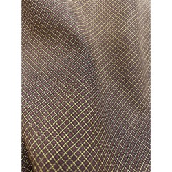 Bi-Stretch Checked Fabric - Oker/Brown