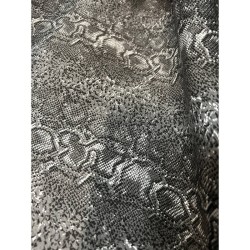 Cotton Stretch Snake Print Grey