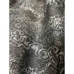 Cotton Stretch Snake Print Grey