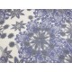 Seide Transparent Bedruckte Blume - Blau/Grau