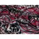 Silk Printed - Black/Bordeaux