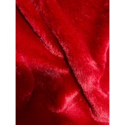 Fur Fabric Red