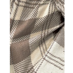 Checked Shawls Fabric - Beige
