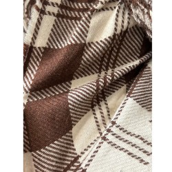Checked Shawls Fabric - Brown
