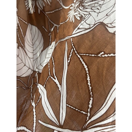 Printed Linen - Brown