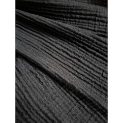 Double cloth mousseline stretch - Black