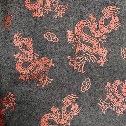 Jeans Dark Grey Red Dragon