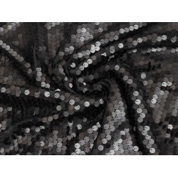 Sequins - Black Round (mat)