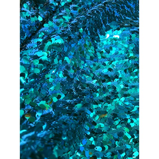 Sequin Fabric Aqua