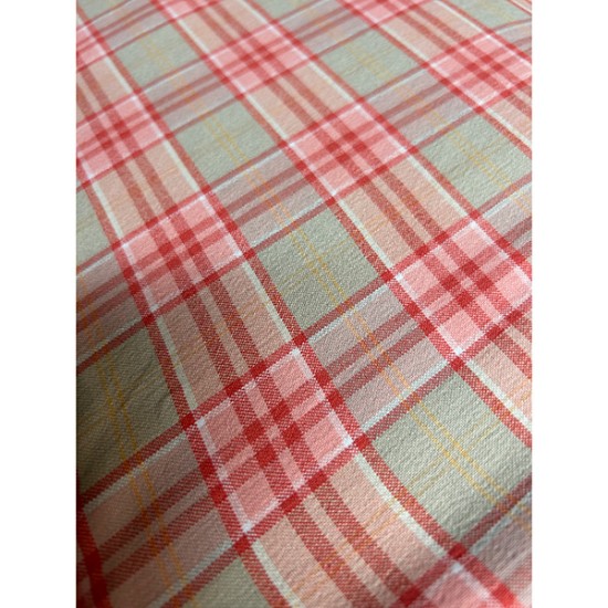 Checked Fabric - Rose/Sand/Yellow