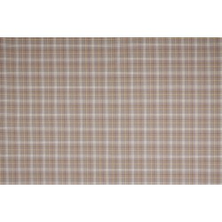 Checked Fabric - Beige/Camel/Red