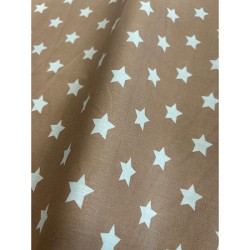 Coated Fabric Cotton Stars Beige 20mm