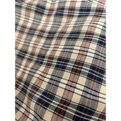 Check Fabric - Navy, Beige, Red